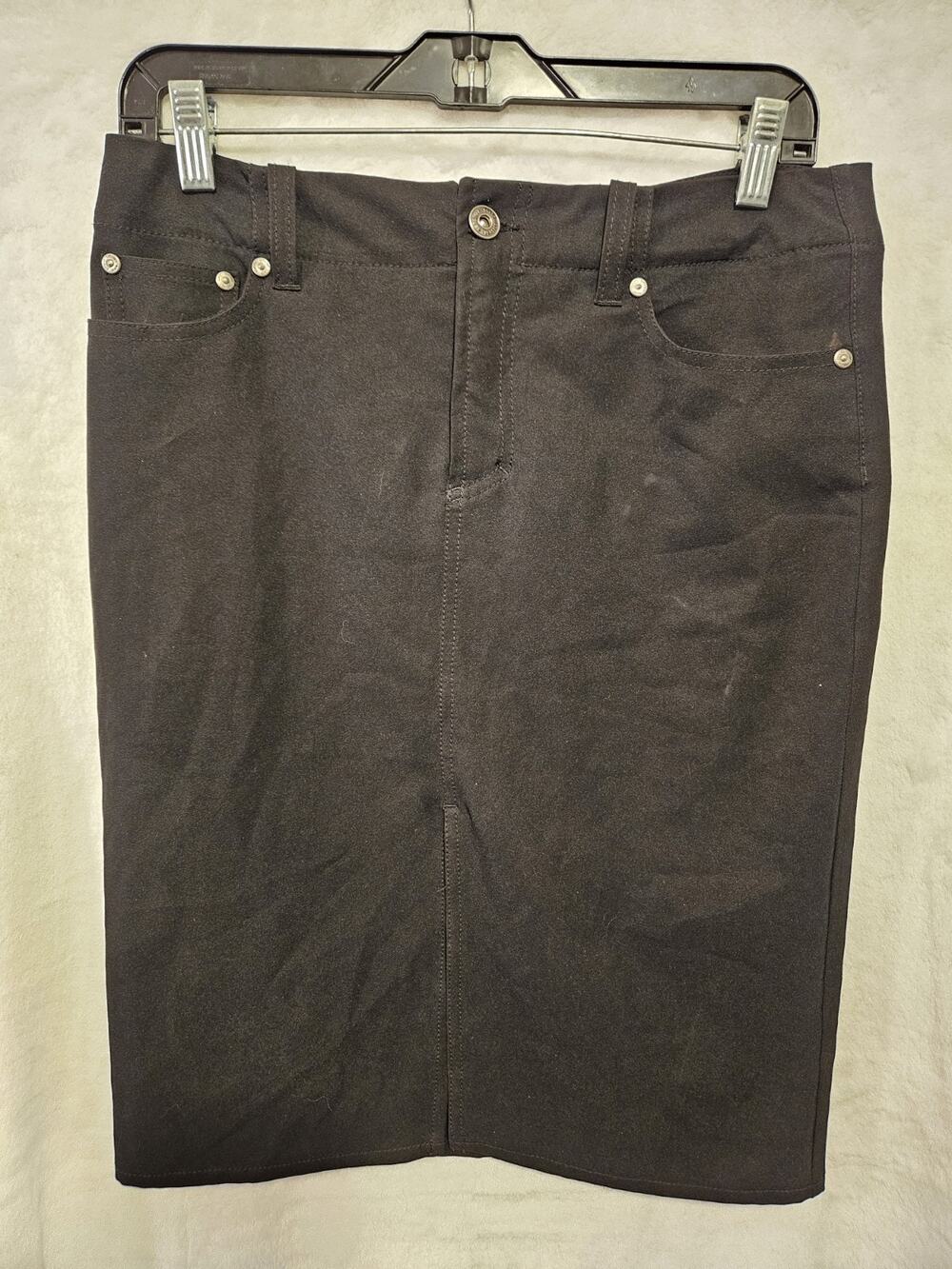 Versace Jeans Couture Black Straight Pencil Skirt 26/40, Size Small, Studded